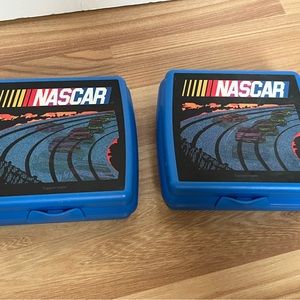 Set of 2 Tupperware NASCAR Sandwich Keepers